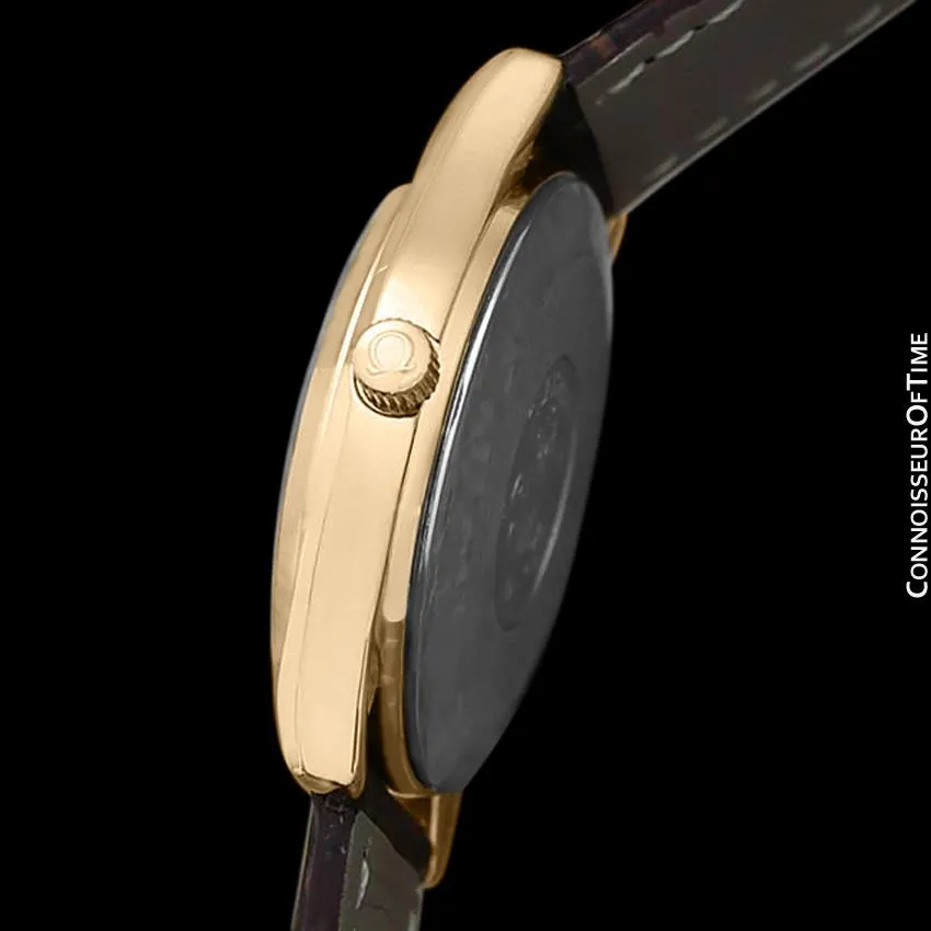 1970's Omega Seamaster Vintage Mens Watch with Quick-Setting Date - 18K Gold Plated & Stainless Steel
