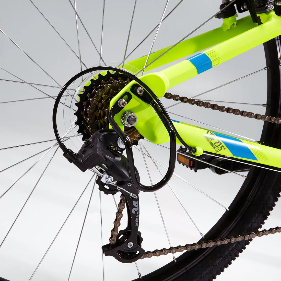 27.5-inch lightweight aluminium frame mountain bike, yellow