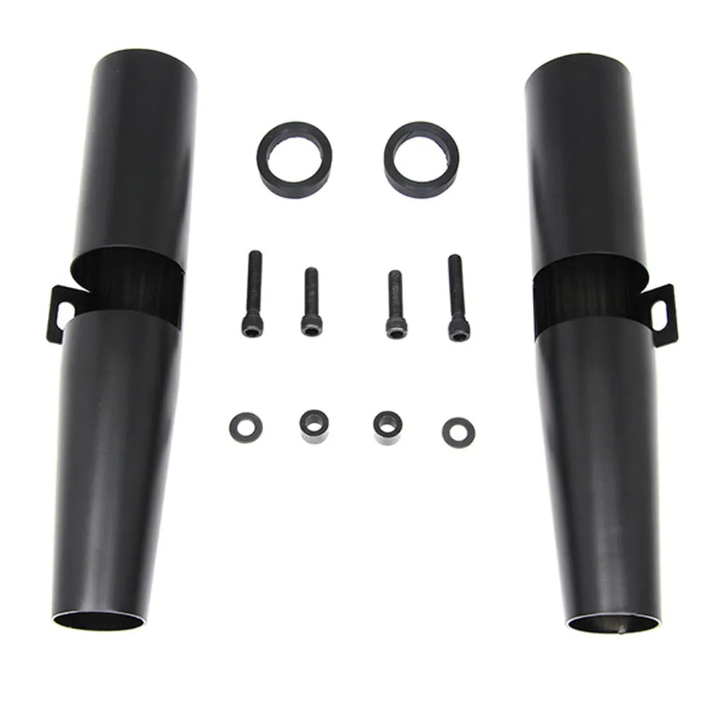 39mm Sportster Fork Shrouds - Black - 2004 and Up