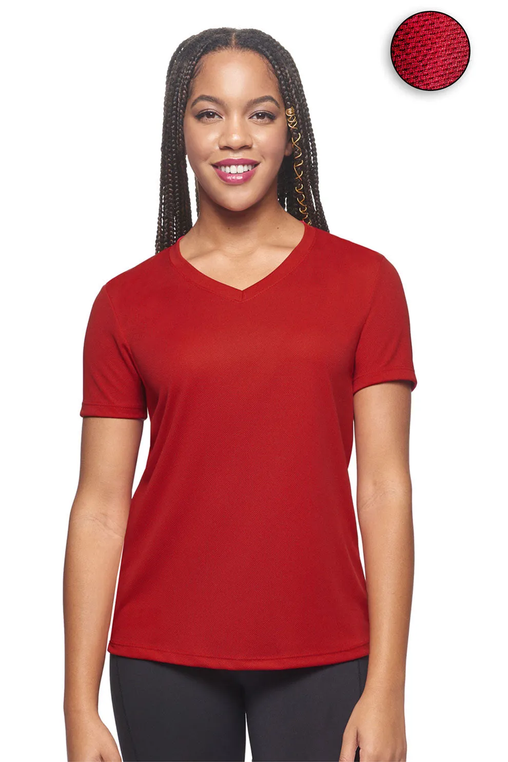 AJ202 Oxymesh™ V-Neck Tech Tee - Imported
