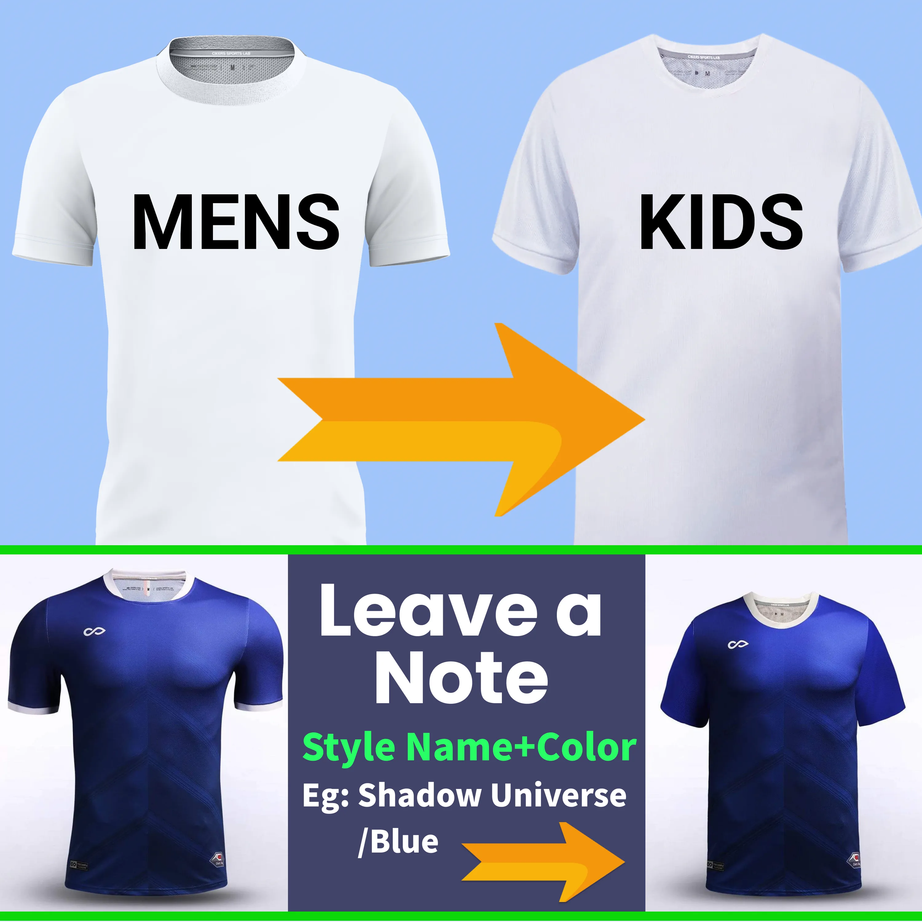Any Style of Men's - Customized Kid's Sublimated Soccer Jersey