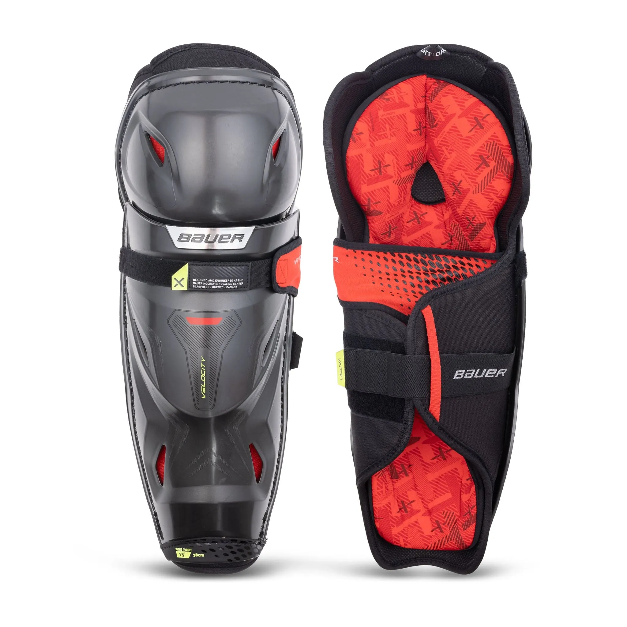 Bauer Vapor Velocity Junior Hockey Shin Guards - 2022