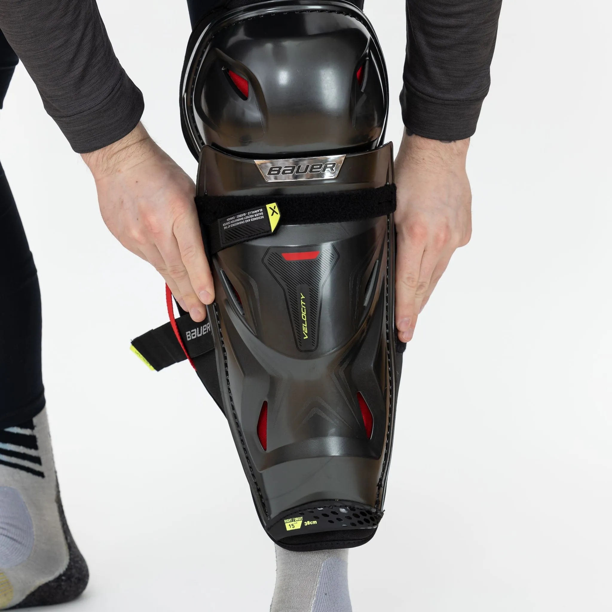 Bauer Vapor Velocity Junior Hockey Shin Guards - 2022