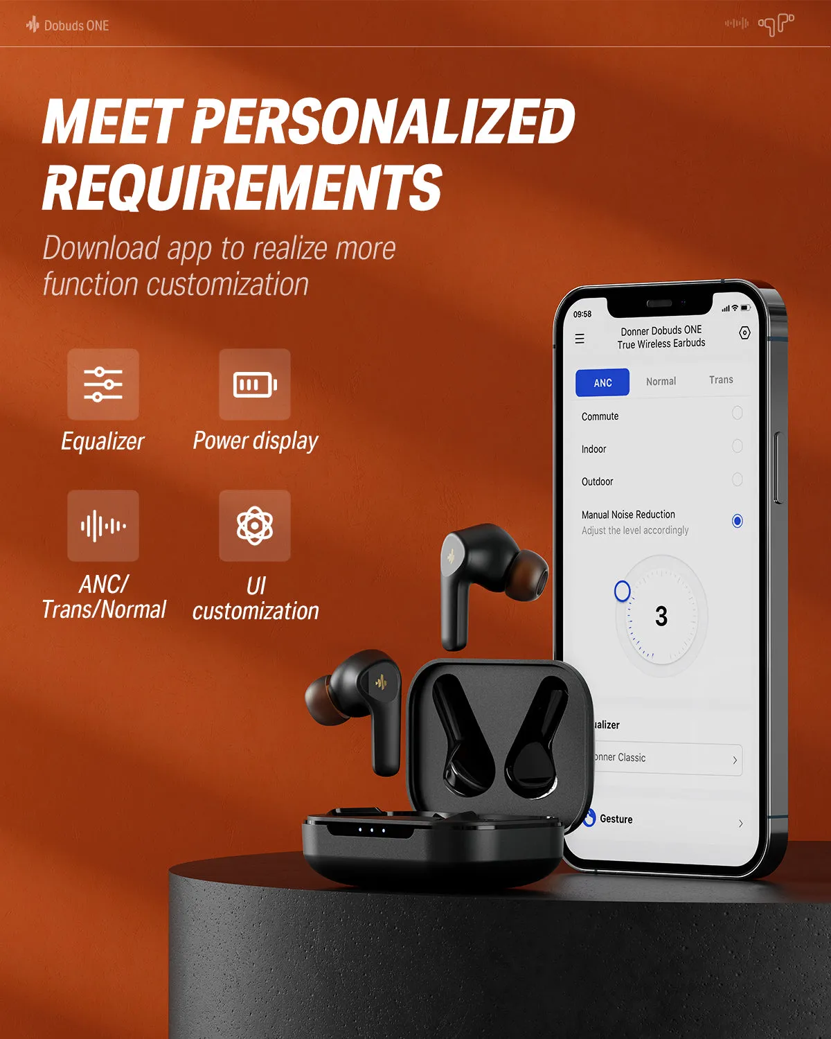 Donner Dobuds ONE Active Noise Cancelling ANC True Wireless TWS Earbuds