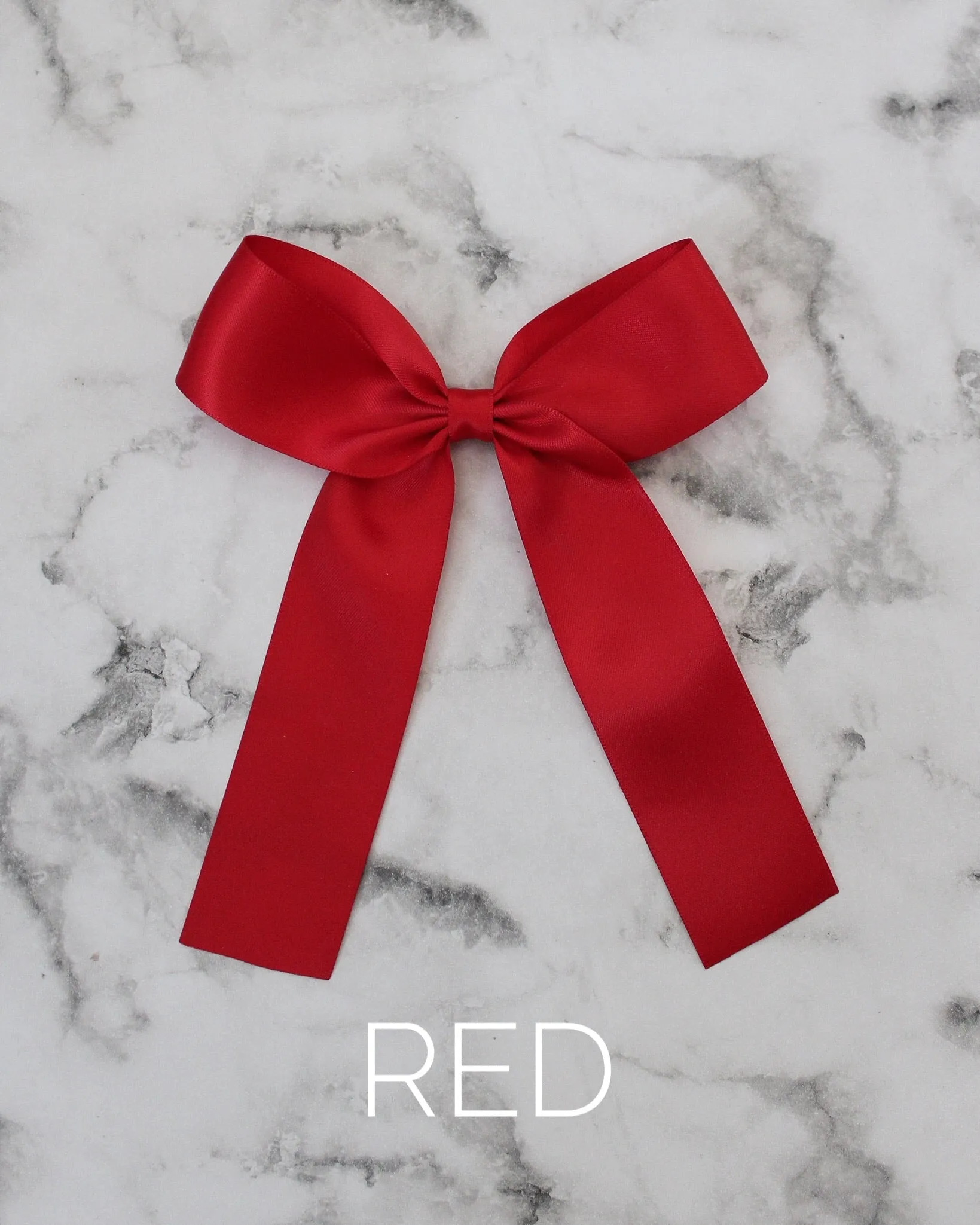 Long Tail Satin Hair Bows for Girls