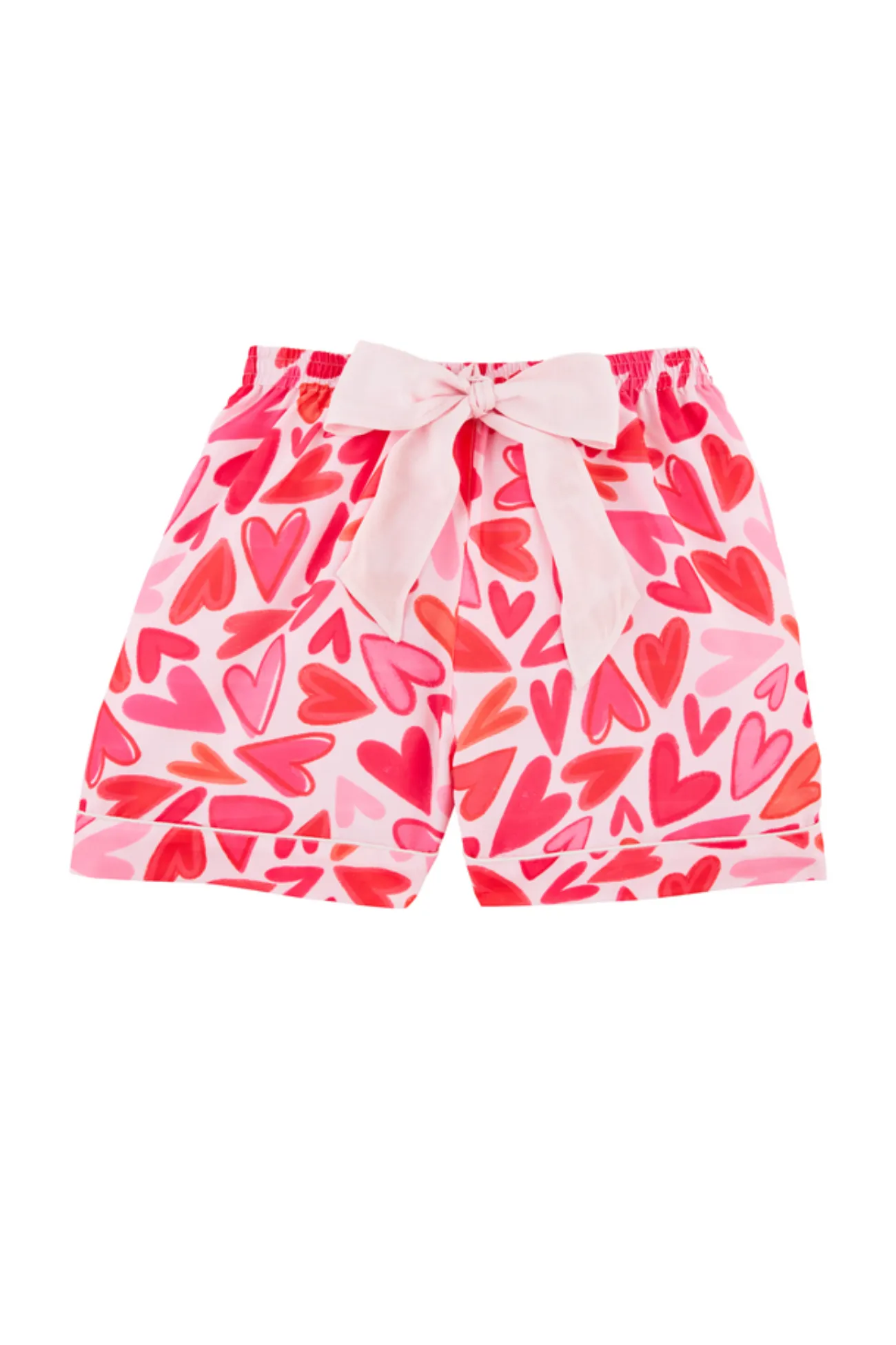 Mud Pie Pink Hearts Pajama Shorts