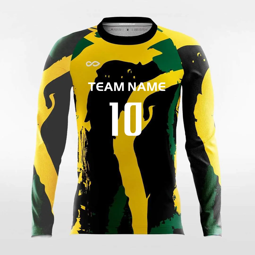 Pop Camouflage 1 - Customized Men's Sublimated Long Sleeve Soccer Jersey