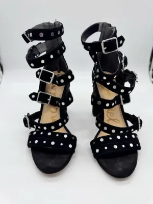 SAM EDELMAN 8 black and silver SHOES