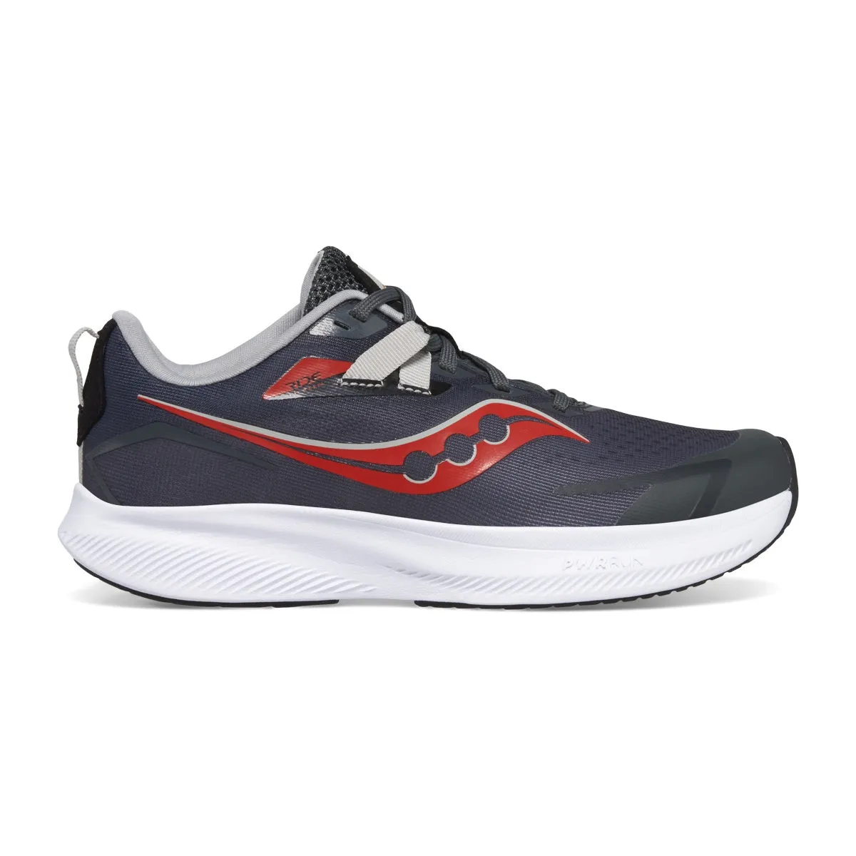 Saucony Ride 15  (Junior) - Grey/Black/Red