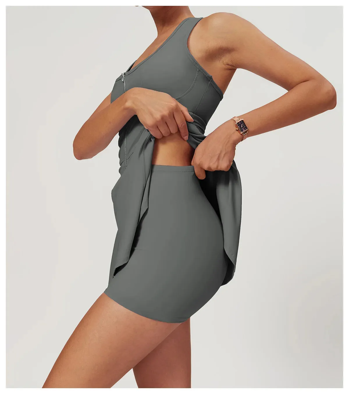 Sleeveless Skirt Bodysuit