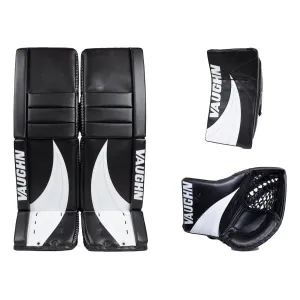 Vaughn Velocity V9 Pro Carbon Senior Goalie Full Set - Black / White Swirl Graphic