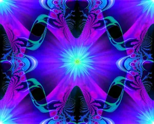Wall Decor Abstract Art Purple Third Eye Chakra Reiki Energy Art